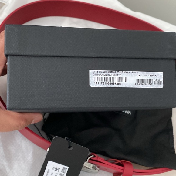 Pre- owned D& Ginterlocking Red Rouge 100 Cm Red Strap - Picture 8 of 9